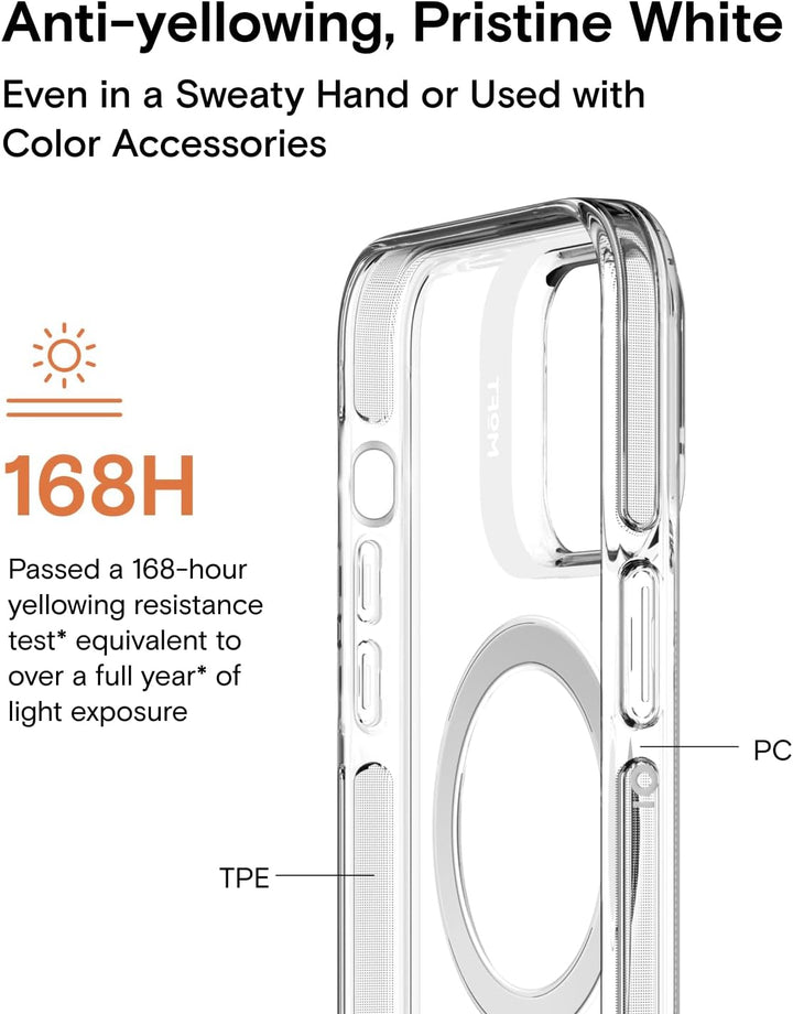MOFT Magnetisch Hülle für iPhone 15 Pro mit MagSafe, Kompatibel mit MagSafe Wireless Zubehör, Vergil