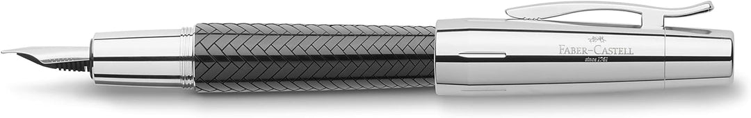 Faber-Castell 148240 - Füller e-motion Edelharz Parkett, Federbreite M, inkl. Geschenkverpackung und