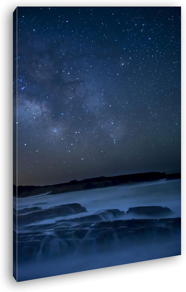 deyoli sagenhafter Sternenhimmel Format: 80x60 als Leinwandbild, Motiv fertig gerahmt auf Echtholzra