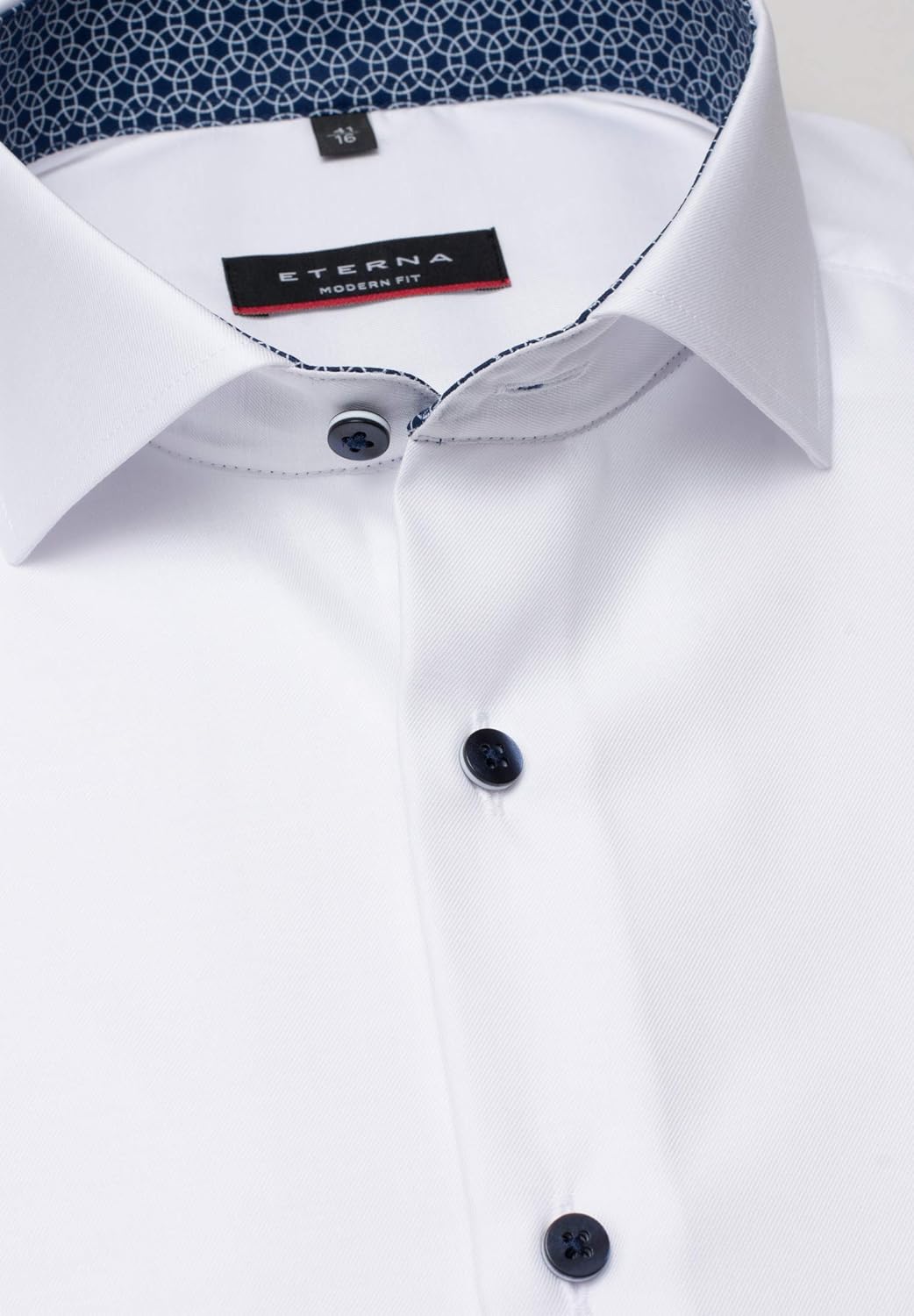 eterna Kurzarm Hemd Modern Fit Twill unifarben