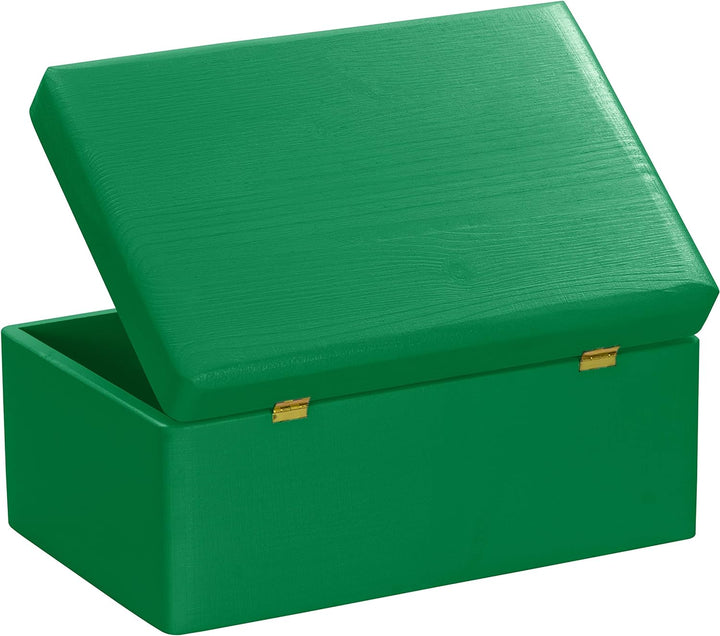 LAUBLUST Grosse Holzkiste mit Deckel - 30x20x14cm, Grün, FSC® | Allzweck-Kiste aus Holz - Aufbewahru