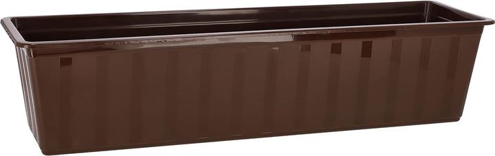KOTARBAU® Holzblumenkasten Braun mit Kunststoffeinsatz 60 x 18 x15 cm Blumentopf Pflanzkasten Braun