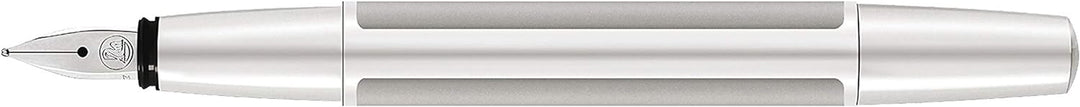 Pelikan 951954 Füllhalter Pura P40, F, silber Silver 1 Stück (1er Pack) F-Feder, Silver 1 Stück (1er