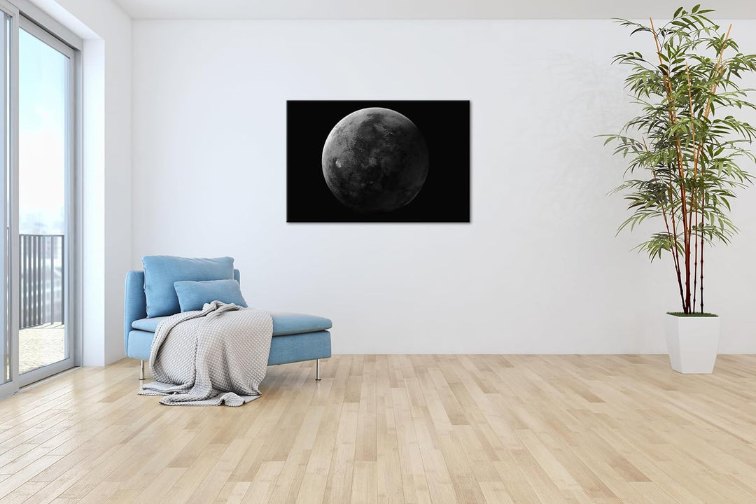 deyoli Planet Mars Format: 80x60 cm Effekt: Schwarz/Weiss als Leinwandbild, Motiv fertig gerahmt auf