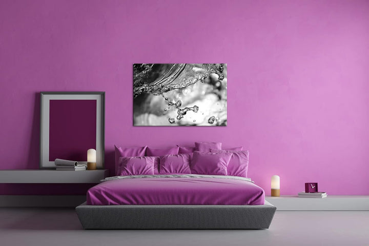 deyoli Wasser in Bewegung Format: 80x60 Effekt: Schwarz&Weiss als Leinwandbild, Motiv fertig gerahmt