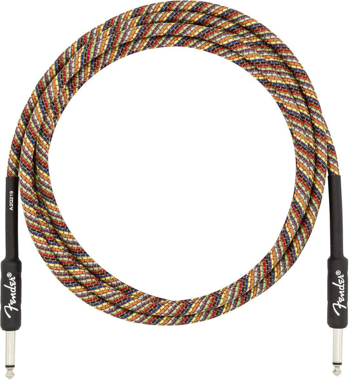 Fender® Festival Kabel, 3m rainbow & Kabel Deluxe Series, 1,5m, black tweed Bundle mit Kabel Einzelb