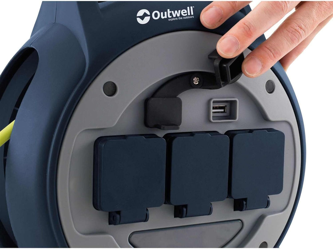 Outwell Unisex – Erwachsene Kabeltrommel, Grün, Einheitsgrösse