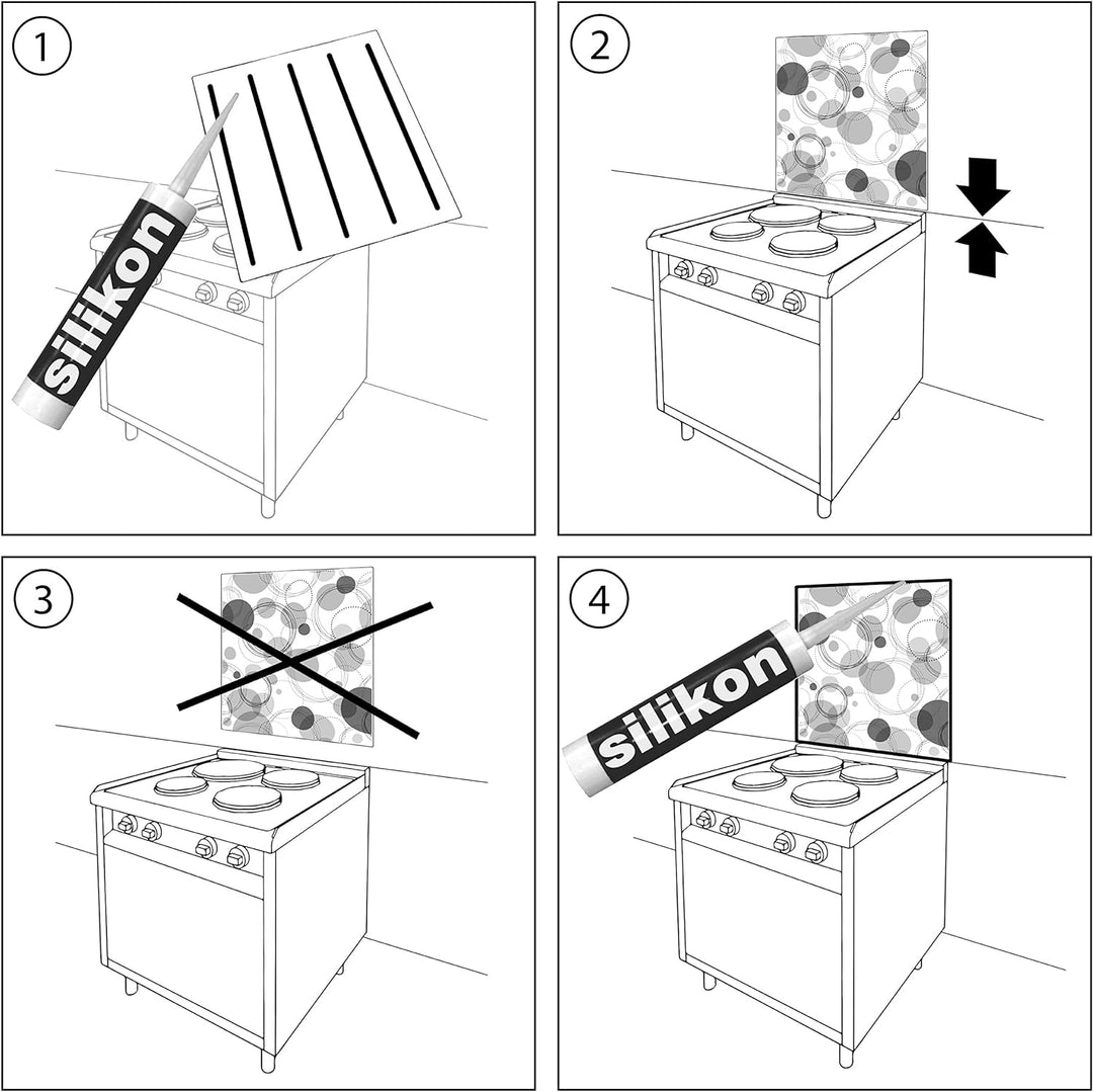 Eurographics In The Morning 60x65 ESG-Küchenspritzschutz, Glas, Mehrfarbig, 65 x 60 x 0,5 cm 65,00 x