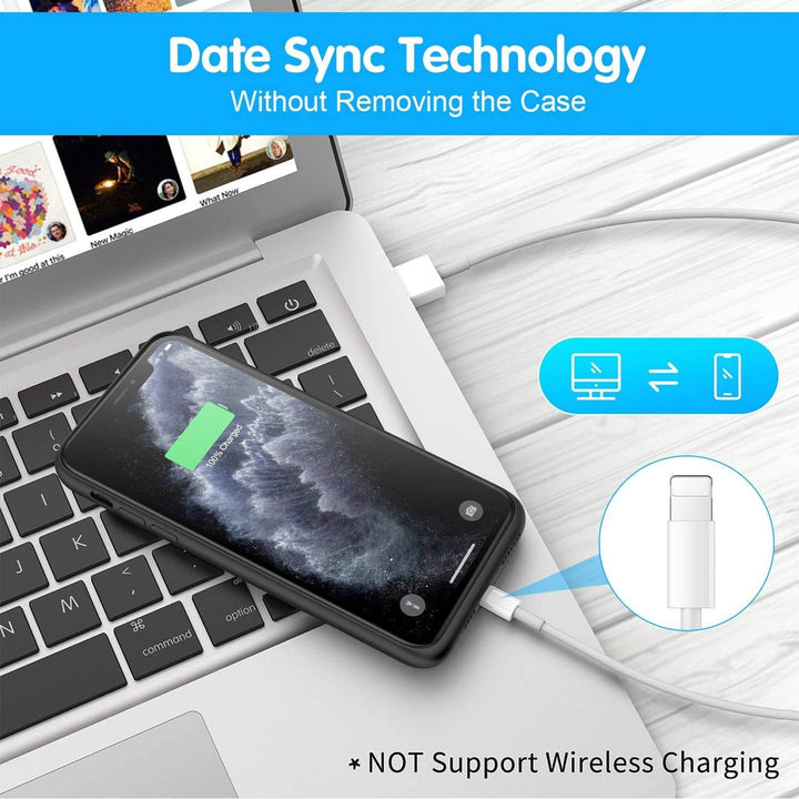 iPosible Akkuhülle für iPhone 11 Pro Max,7800mAh Zusatzakku Ladehülle Handyhülle Akku Battery Case P
