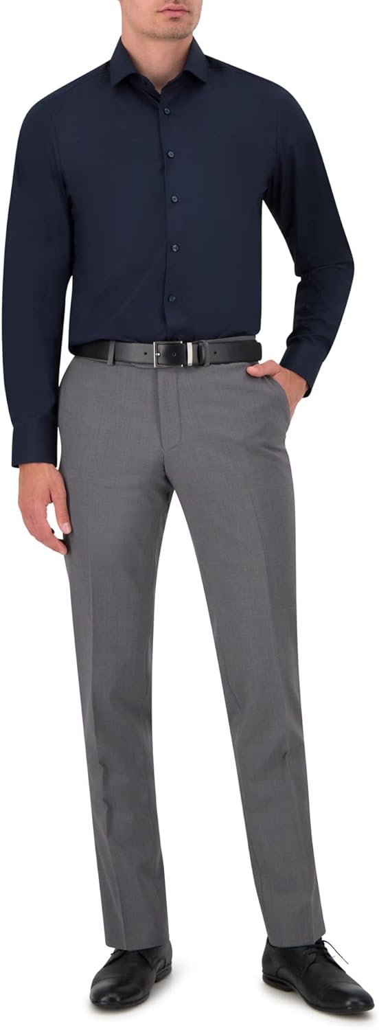 OLYMP Herren Businesshemd Level Five,Männer Hemd,Langarm,Einfarbig,Uni,Body fit,Royal Kent,Marine 18