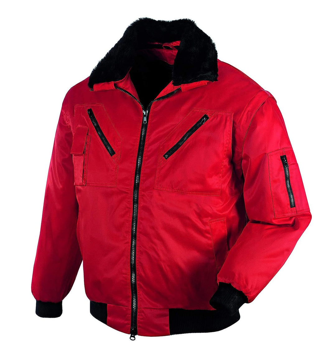 teXXor Piloten Oslo Arbeitsjacke mit abnehmbaren Ärmeln, L, rot, 4172 Large Rot, Large Rot