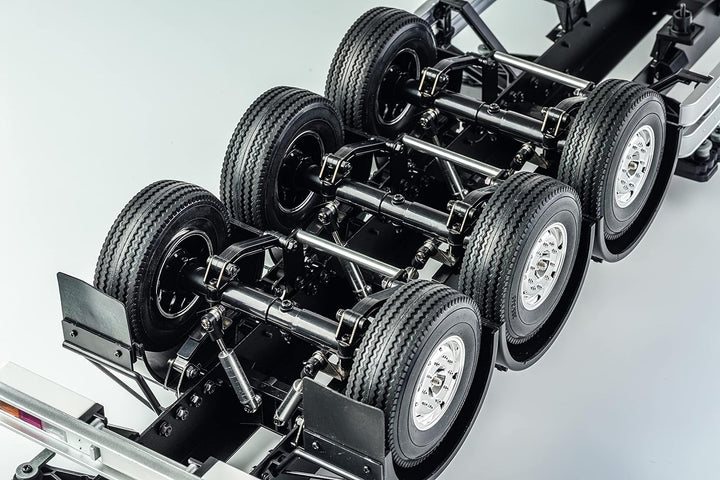 Carson 500907348 Schritte zum 1:14 Auflieger-Fahrgestell 20/40ft.Cont, Schwarz