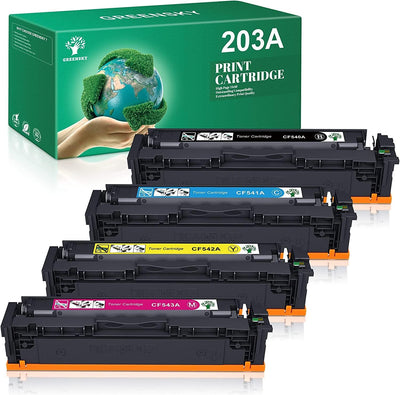 GREENSKY 203A 203X Kompatible Tonerkartusche Ersatz für HP 203A CF540A CF541A CF542A CF543A 203X CF5