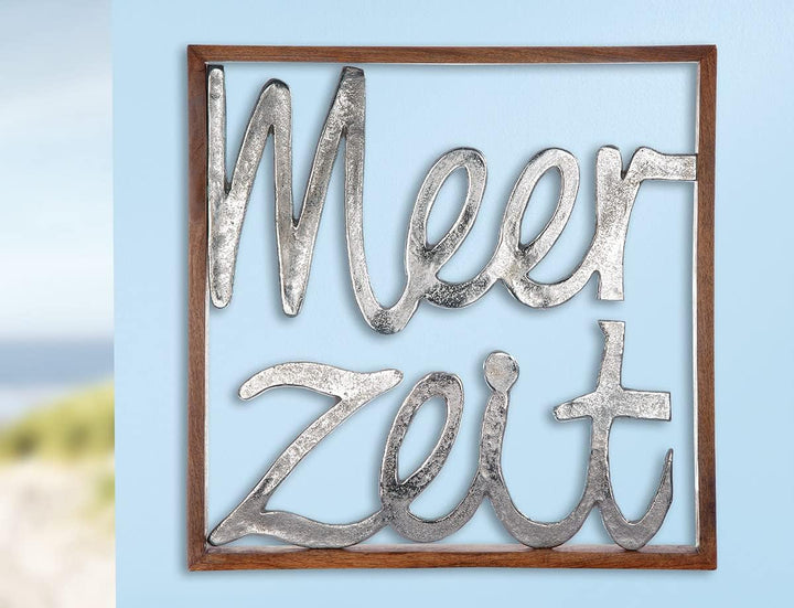 GILDE Wanddekoration, Aluminium, naturfarben, silberfarben, Höhe 60 cm, 42938