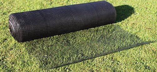 30m² Kunststoffzaun in 0,6m Höhe x 50m Länge Masche 15mm Geflügelzaun schwarz