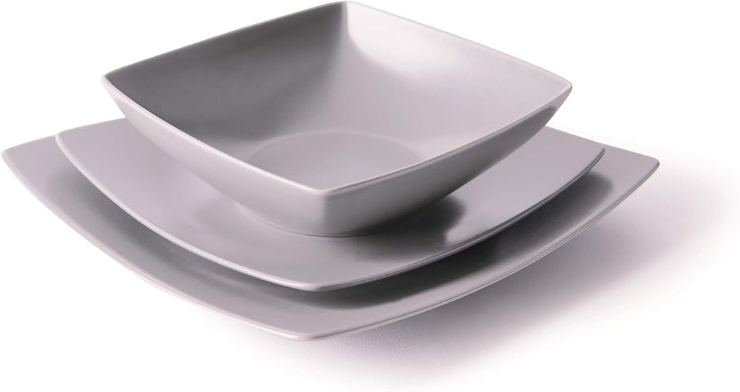 Excelsa Eclipse Tellerservice 18-teilig, Keramik, grau, STK, Grau
