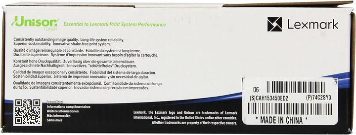 Lexmark Rückgabe Toner CS720 CS725 CX725 74C2SY0 Original Gelb 7000 Seiten