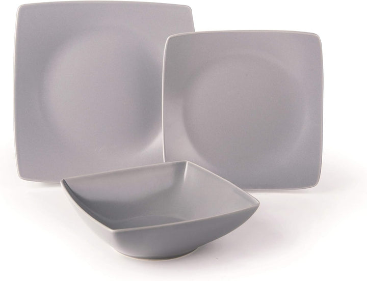 Excelsa Eclipse Tellerservice 18-teilig, Keramik, grau, STK, Grau