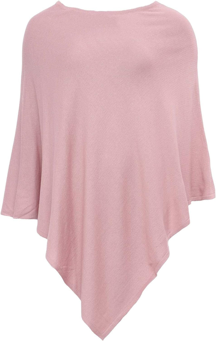 Zwillingsherz Poncho-Schal mit Baumwolle - Hochwertiges Cape für Damen - XXL Umhängetuch und Tunika