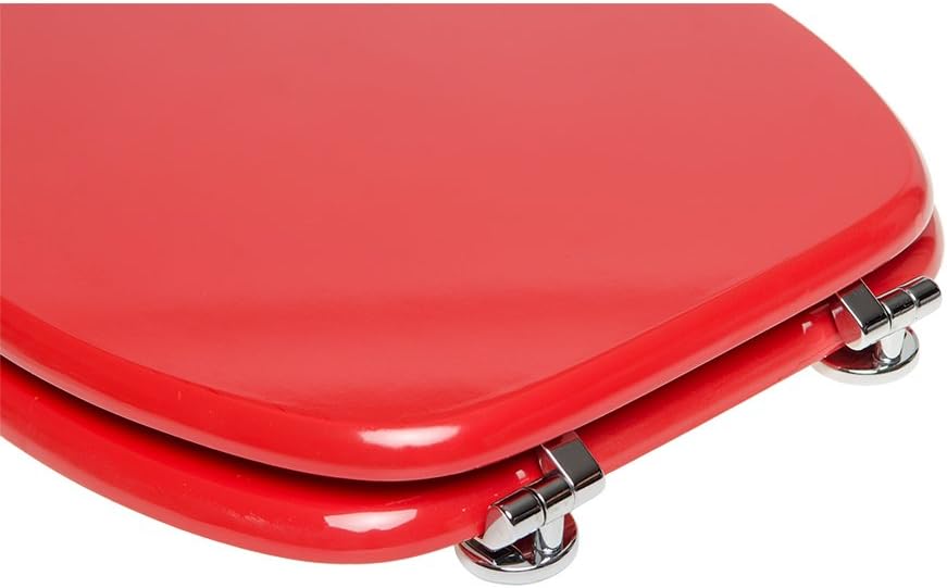 WC Sitz, viele einfarbige WC Sitze zur Auswahl, hochwertige und stabile Qualität aus Holz, Rot, Rot