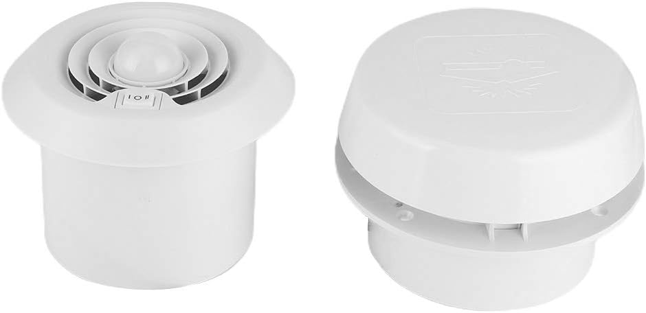 EVGATSAUTO RV Dachlüftung, 12V Dachventilator 5000R/mini LED Luftdecke Lüftungsgitter Rund für Wohnm