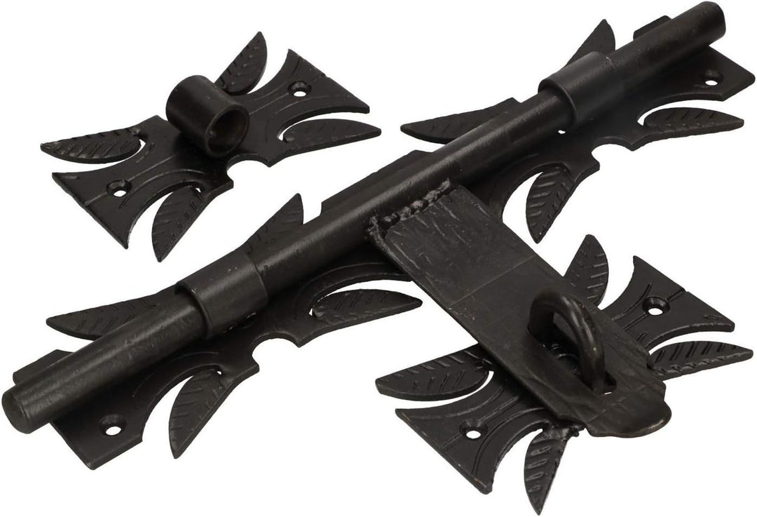 KOTARBAU Torriegel 320 mm Links/Rechts Bolzenriegel Torschieber Pulverbeschichtet Schwarz Schubriege