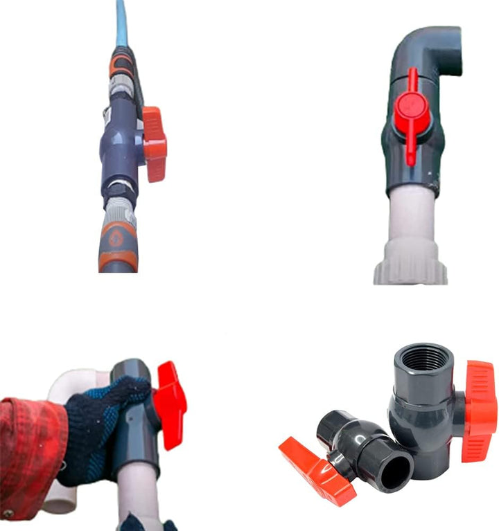 SENRISE PVC Kugelhahn Wasserzulaufventil Kompaktes U weibliches Zwei-Wege-Gewinde Wasserzulaufventil