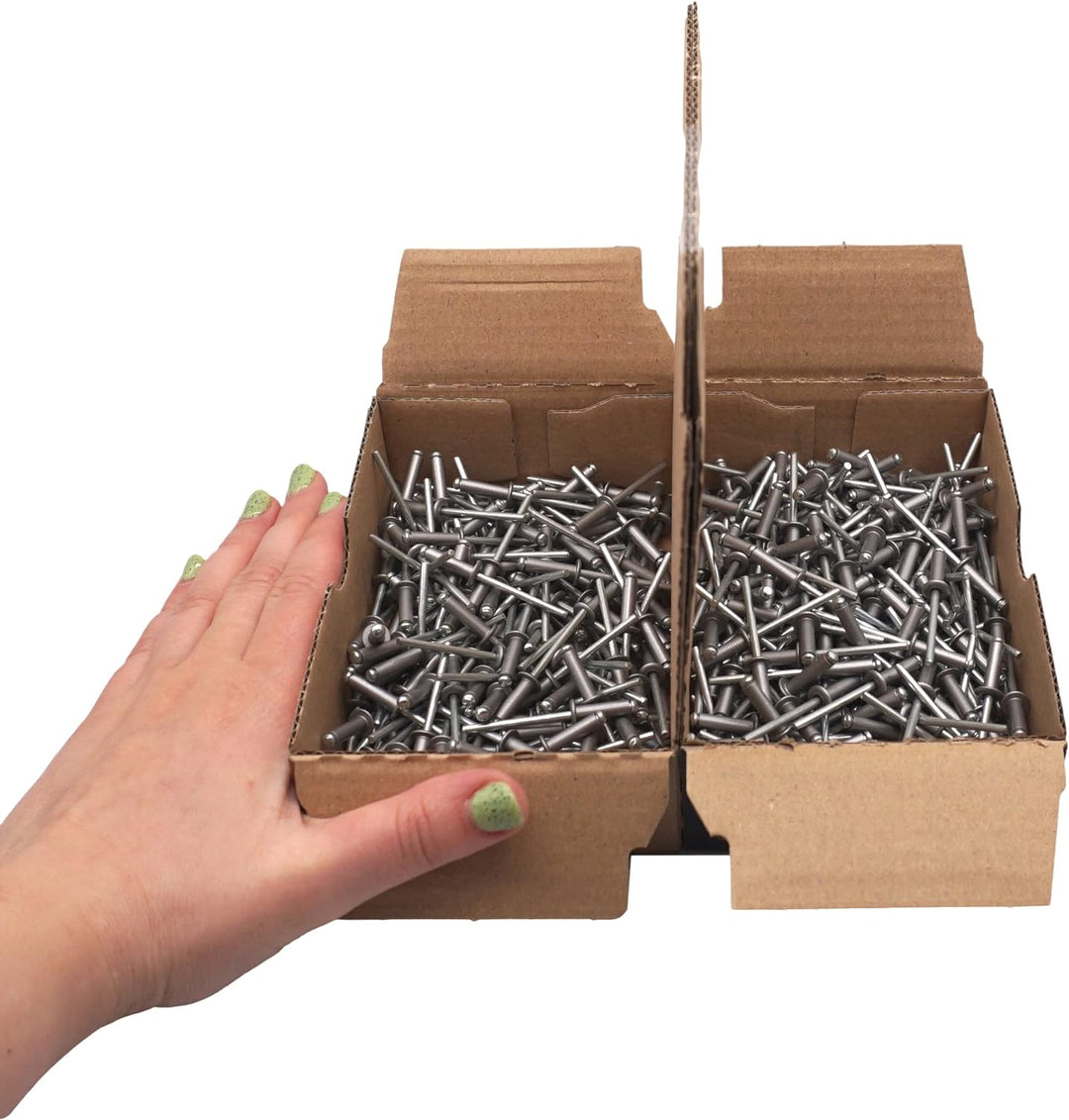 (400 Stück) Lackierte Blindnieten 4,0 x 14 mm, Kuppelkopf, DIN 7337, Aluminiumniete und Stahldorn, P