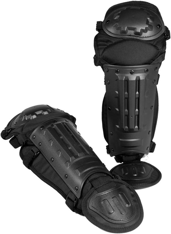 Mil-Tec Unisex – Erwachsene Anti RIOT Beinschützer, Schwarz, Einheitsgrösse