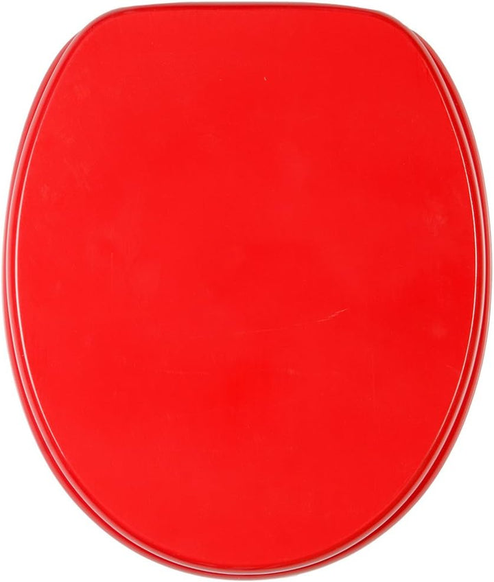 WC Sitz, viele einfarbige WC Sitze zur Auswahl, hochwertige und stabile Qualität aus Holz, Rot, Rot