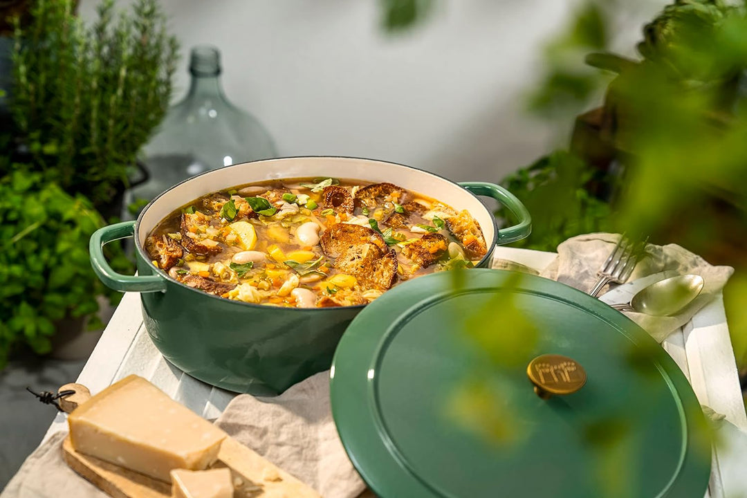 BALLARINI Bellamonte Auflaufform, Bräter, Dutch Oven, Emailliertes Gusseisen, Oval, 33 cm, 6,5 L, Gr