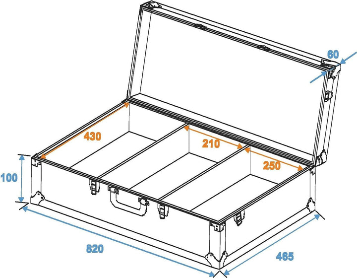 ROADINGER Universal-Konsole DIGI-1 2xCD/1xM-10 sil | DJ-Flightcase für 2 CD-Player und ein Mischpult
