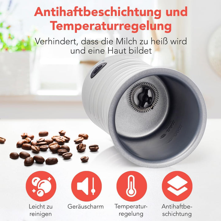KitchenBrothers Milchaufschäumer Elektrisch - Elektrischer Milchaufschäumer - Milchschäumer Milk Fro