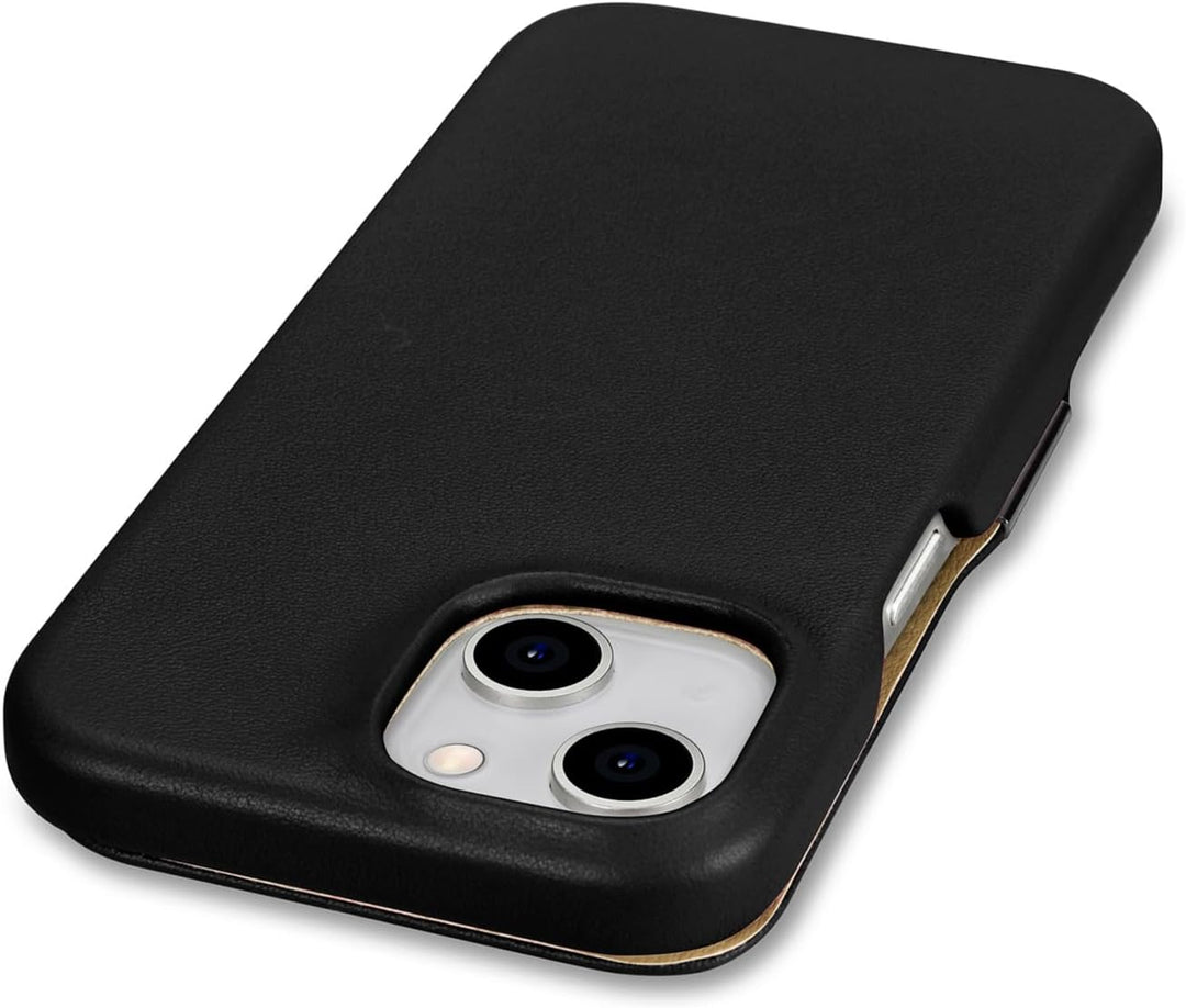 Mobiskin Hülle für iPhone 15 (6,1 Zoll), Handyhülle mit Leder, Case kompatibel mit MagSafe, Schutzhü