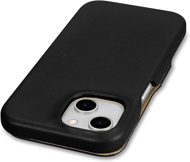 Mobiskin Hülle für iPhone 15 (6,1 Zoll), Handyhülle mit Leder, Case kompatibel mit MagSafe, Schutzhü