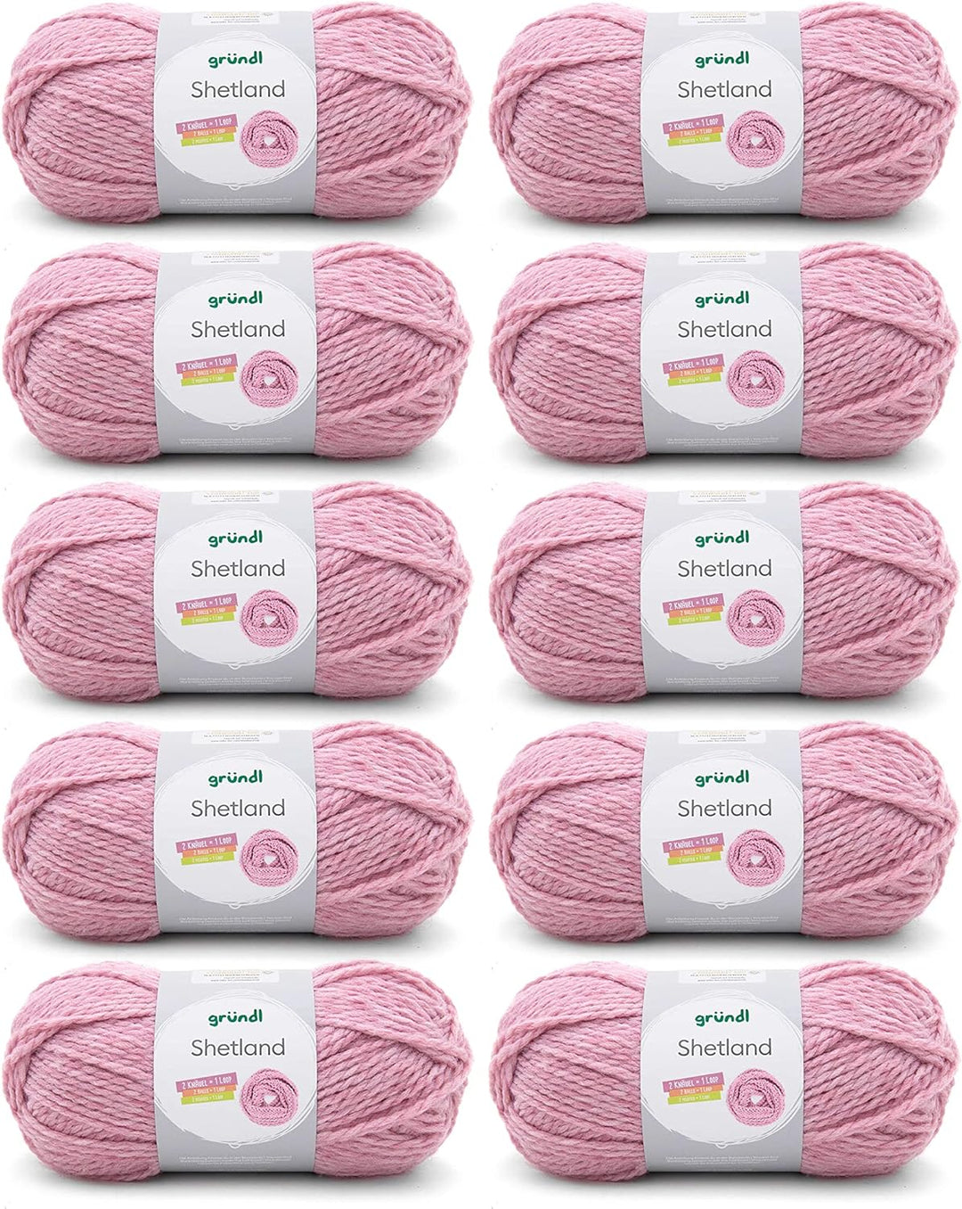 Gründl Shetland Wolle (modisches und weiches Strickgarn aus 80% Polyacryl und 20% Wolle, 100 g / 170