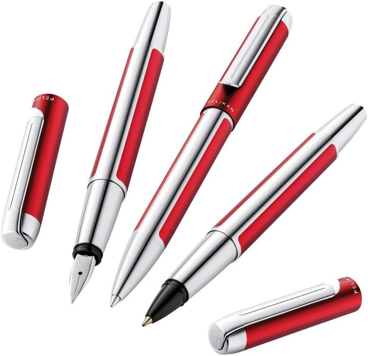 Pelikan 817417 Kugelschreiber Pura, Bordeaux, 1 Stück inklusive Grossraummine vom Typ Pelikan 337 Bo