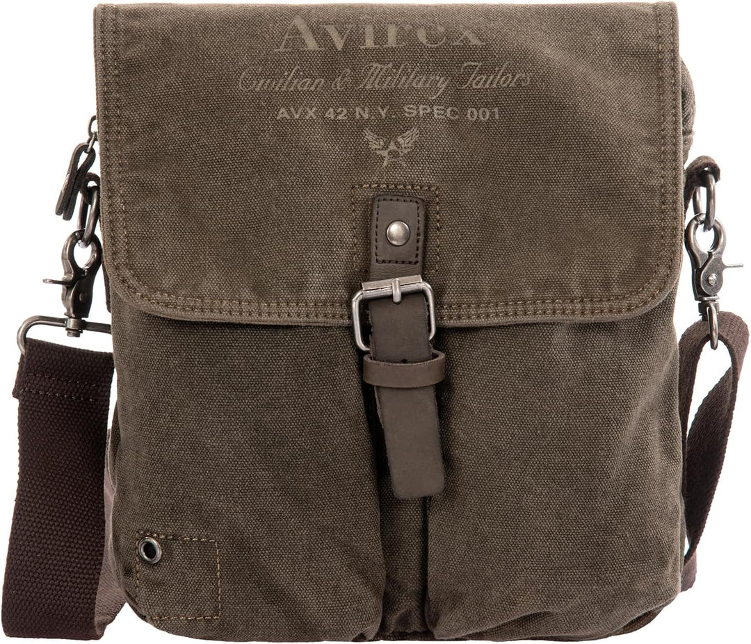 Avirex Collection 140506 Umhängetasche, gross, mit verstellbarem Schultergurt, Canvas, Crossbody Bag