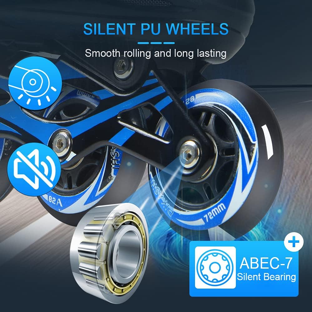 Lixada Inline Skates Kinder Vestellbare Inliner mit beleuchteten PU RĂ€dern Rollschuhe Geschenk fĂŒr K