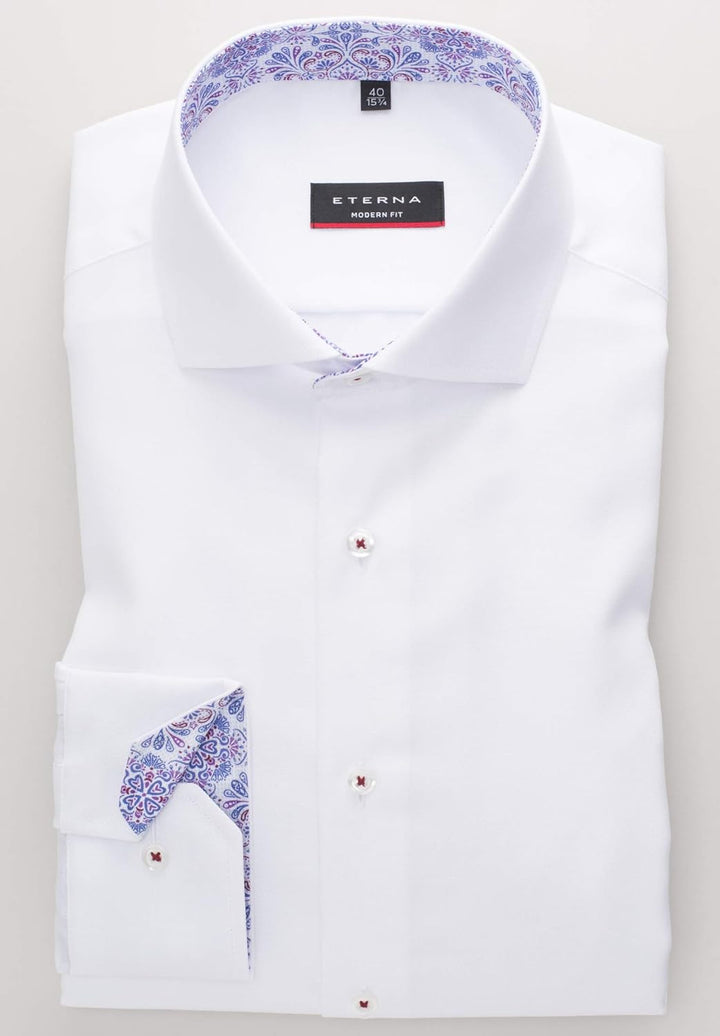 eterna Langarm Hemd Modern Fit strukturiert