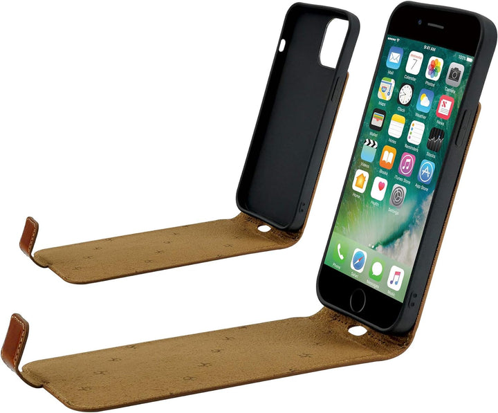 Suncase Original Flip-Style (Ultra-Slim) kompatibel mit iPhone 12 Pro Max (6.7") Hülle Ledertasche T