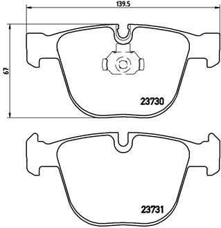 Brembo P 06 026 Bremsbelagsatz, Scheibenbremse - (4-teilig)