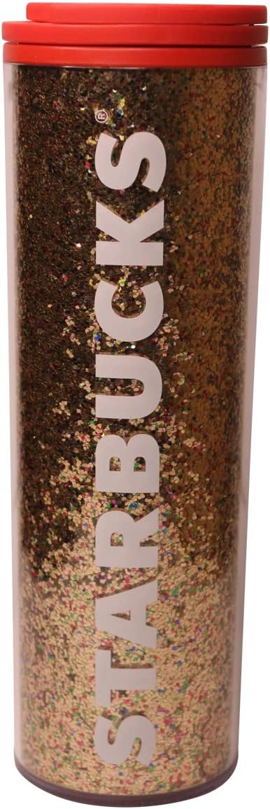 STARBUCKS Coffee Tumbler Gold Glitter Edition Kaffee Becher wiederverwendbar