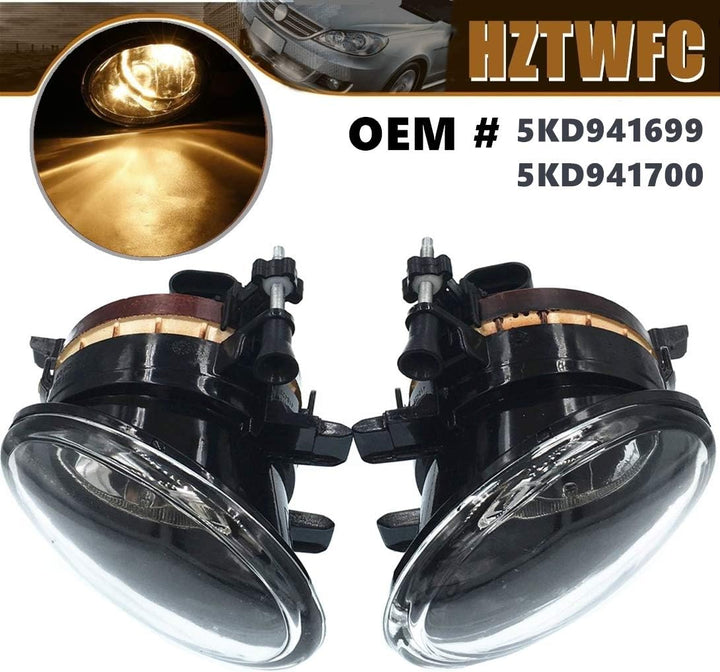 HZTWFC 2 Stück Left & Right Auto Frontschürze Nebelscheinwerfer OEM # 5KD941699 5KD941700 für VW Jet