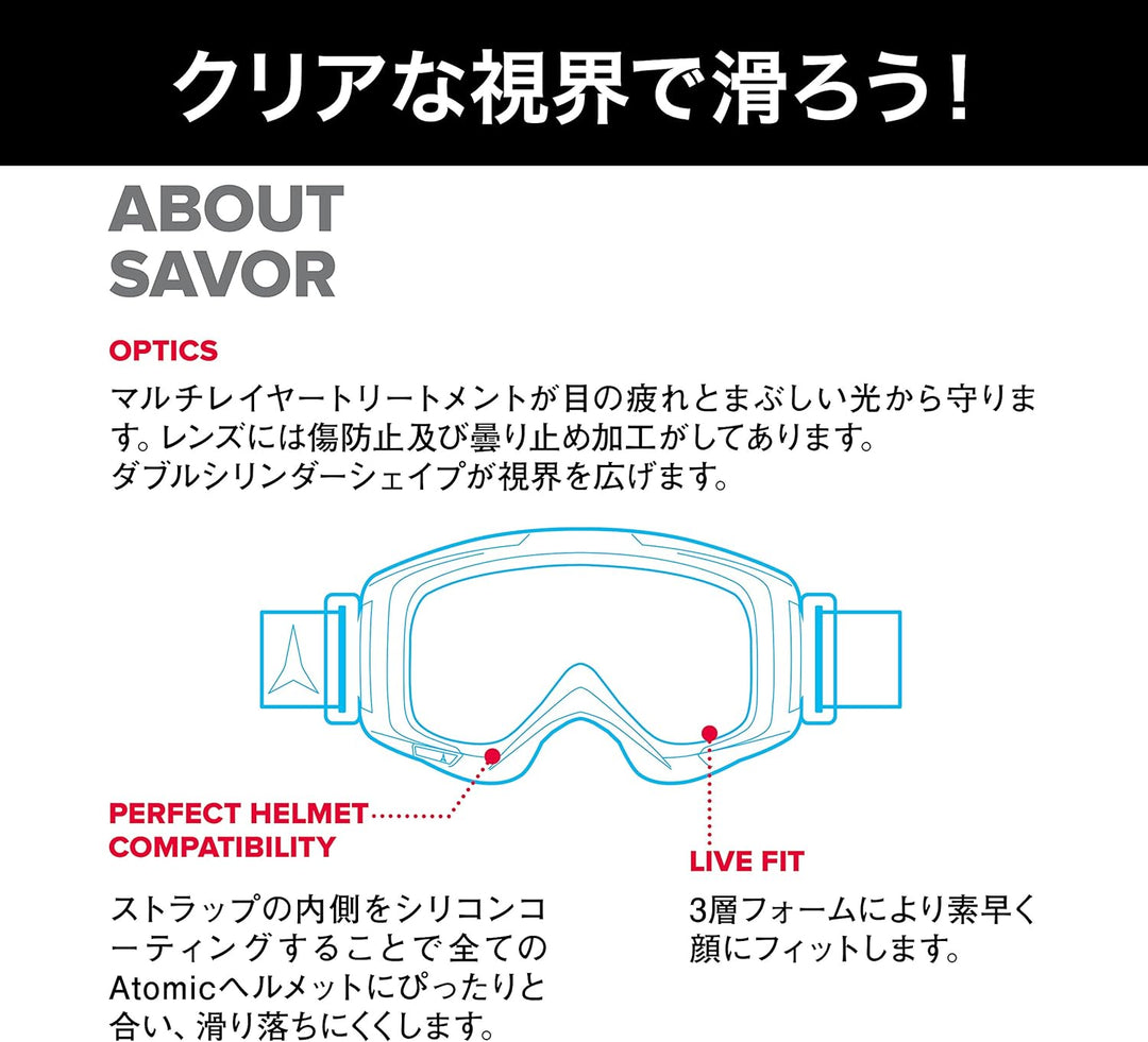 Atomic Herren Schneebrille Savor M Black Goggle Schwarz, Schwarz