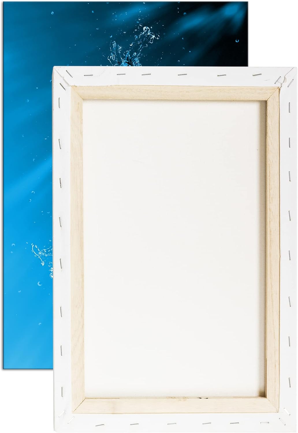 deyoli stylisher Tanz im Wasser Format: 100x70 Effekt: Monocrome Blau als Leinwand, Motiv fertig ger