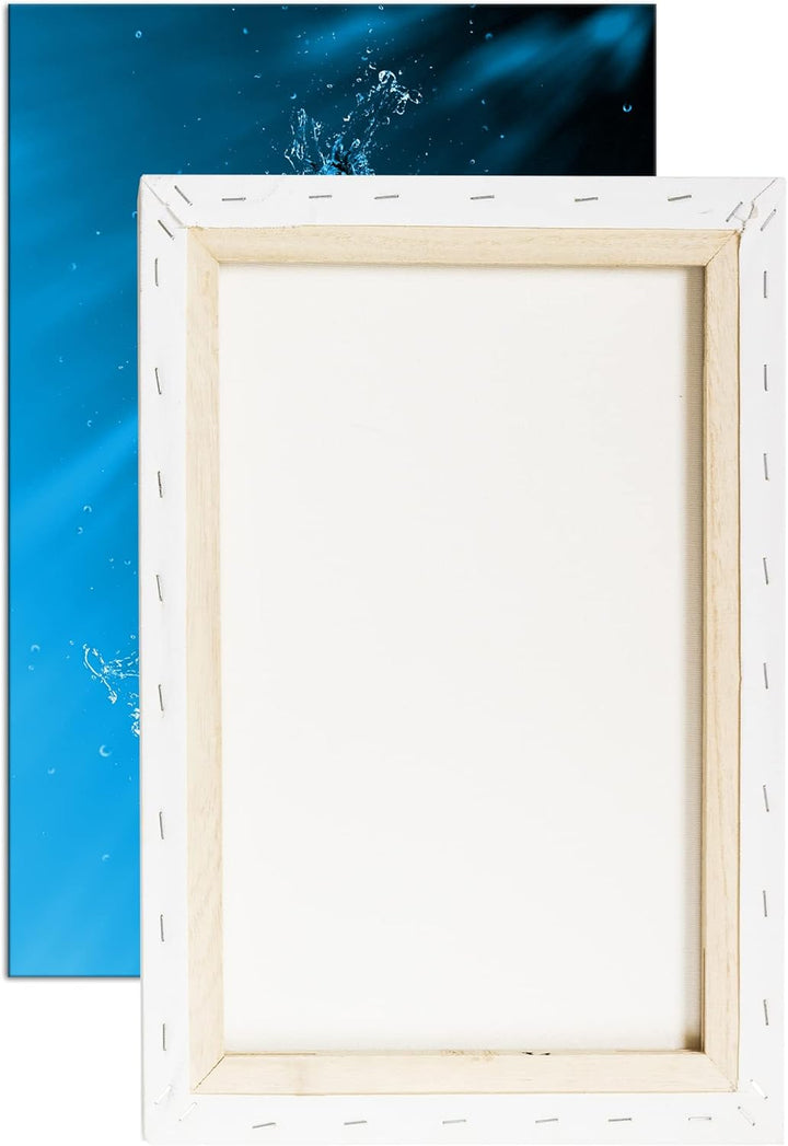 deyoli stylisher Tanz im Wasser Format: 100x70 Effekt: Monocrome Blau als Leinwand, Motiv fertig ger