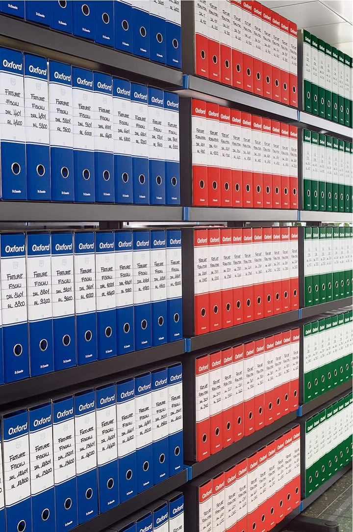 Esselte Gruppe von 6 Ordner OXFORD mit Hebelmechanik und mit Handy Gruppo da 4 rot, Gruppo da 4 rot