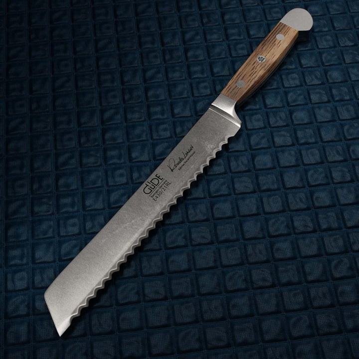 Güde Solingen - Brotmesser Links und Rechtshänder geschmiedet, 21 cm, Fasseichenholz, ALPHA FASSEICH