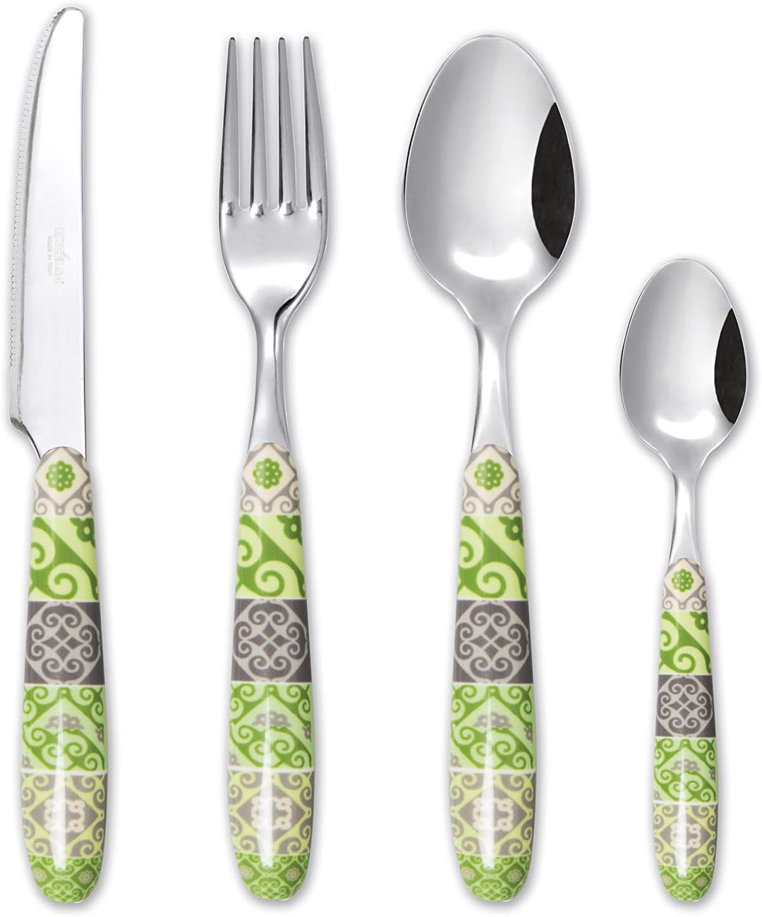 Excelsa Maiolica Green Besteck-Set, 24-teilig, Stahl